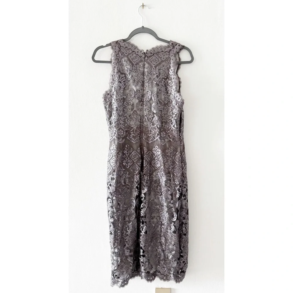 Tadashi Shoji Bera Sequin Embroidered Dress Size 10 - Picture 9 of 12
